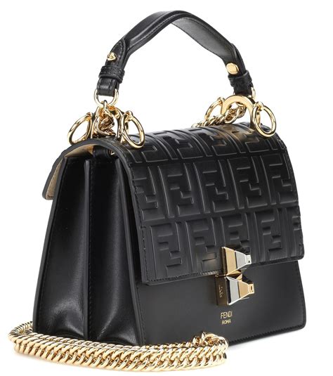 fendi kan i logo leather shoulder bag|Fendi adjustable shoulder handbags.